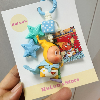 Breloc pentru geantă, șnur împletit din plastic/rezin, design original, modele: ursuleț, purceluș, animale mici, Primăvara 2025