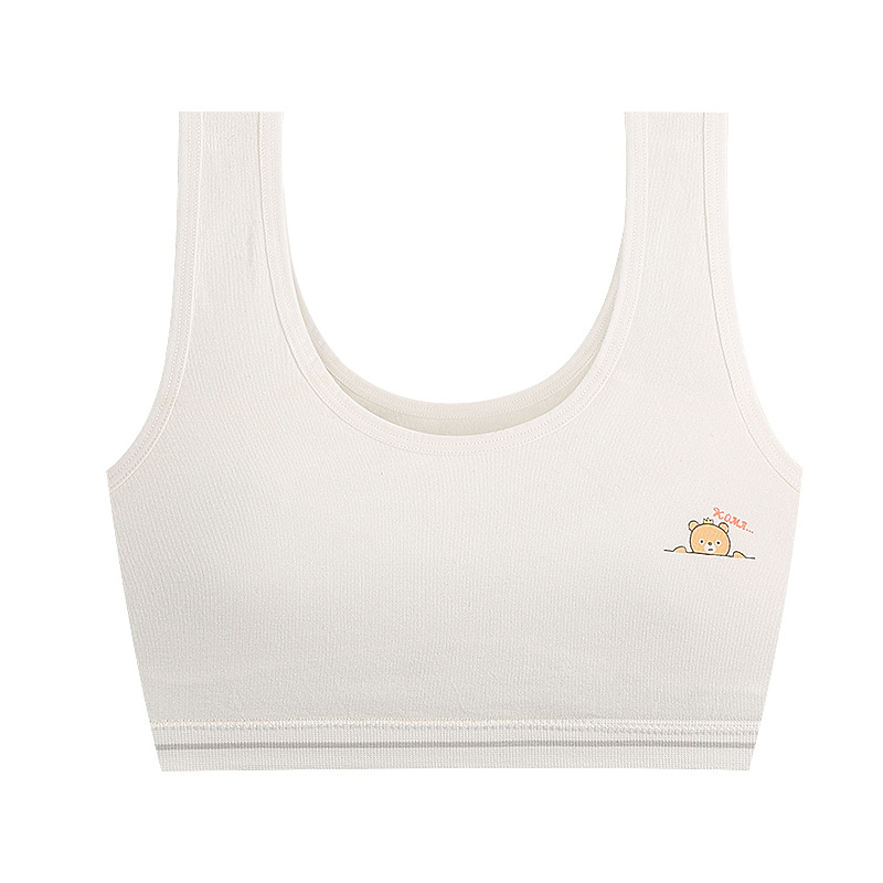 Детски сутиен-жилетка с Modal тъкан и подплата от Mulberry коприна, пълна чашка, тънки чашки, без метални елементи, фиксирани двойни презрамки, дишащ и удобен