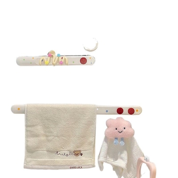 Ράγα πετσέτας μπάνιου με βεντούζα, τοίχου, με γάντζο (Πλαστικό • CE πιστοποίηση • Ράγα πετσέτας • Με γάντζο)