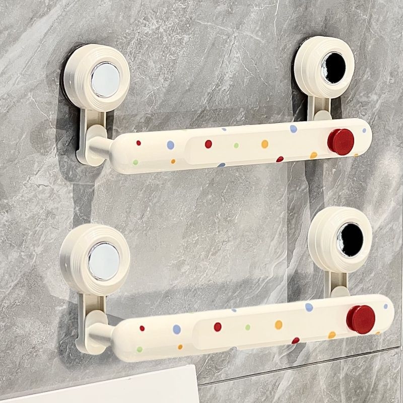 Ράγα πετσέτας μπάνιου με βεντούζα, τοίχου, με γάντζο (Πλαστικό • CE πιστοποίηση • Ράγα πετσέτας • Με γάντζο)