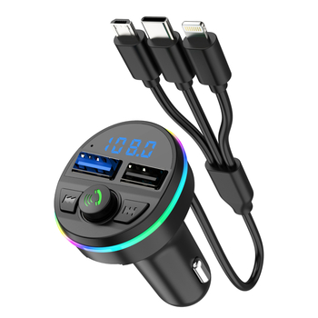 G45 Auto MP3 Bluetooth prijemnik/emitent s USB punjenjem, kabel 3-u-1, 12–24V ulaz, FM radio, LED zaslon
