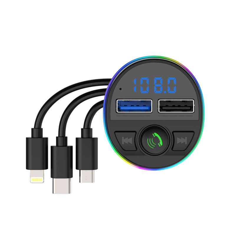 G45 Auto MP3 Bluetooth prijemnik/emitent s USB punjenjem, kabel 3-u-1, 12–24V ulaz, FM radio, LED zaslon