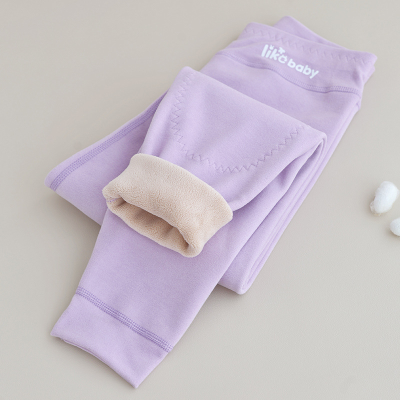 Bērnu termiskās legingas ar flīsa oderi, 90% poliester, kašmīra sajūta, augsta josta, rudens–ziemas pamata apģērbs, ceļgalu aizsardzība