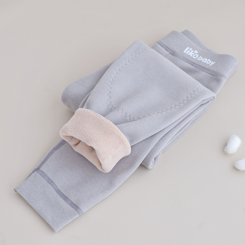 Bērnu termiskās legingas ar flīsa oderi, 90% poliester, kašmīra sajūta, augsta josta, rudens–ziemas pamata apģērbs, ceļgalu aizsardzība