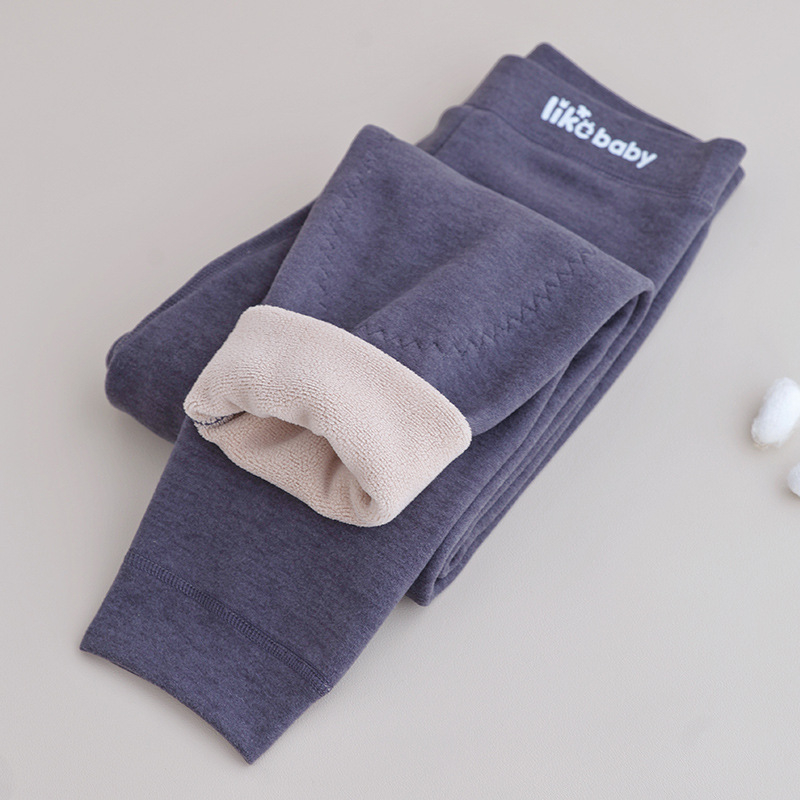 Bērnu termiskās legingas ar flīsa oderi, 90% poliester, kašmīra sajūta, augsta josta, rudens–ziemas pamata apģērbs, ceļgalu aizsardzība