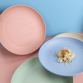 Плитка чиния, пластмасова, кръгла, едноцветен модел, подходяща за микровълнова, Le Faith.