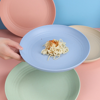 Плитка чиния, пластмасова, кръгла, едноцветен модел, подходяща за микровълнова, Le Faith.