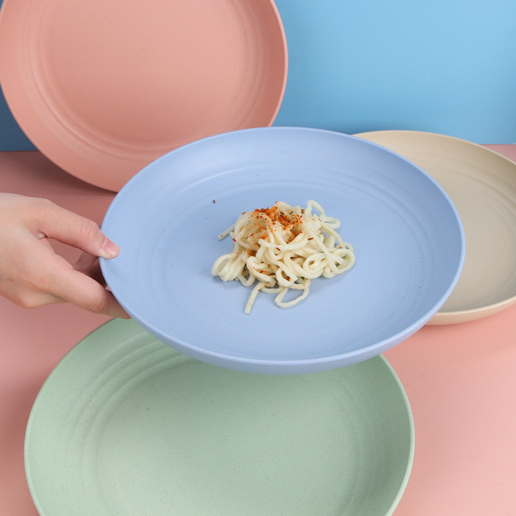 Плитка чиния, пластмасова, кръгла, едноцветен модел, подходяща за микровълнова, Le Faith.