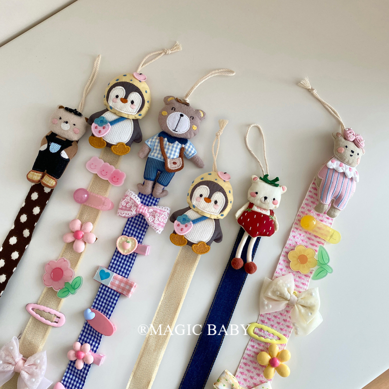 Gyerekeknek szóló hajkiegészítő szervező — falra szerelhető tároló, textil anyag, hajcsat tároló kötél, ősz 2025