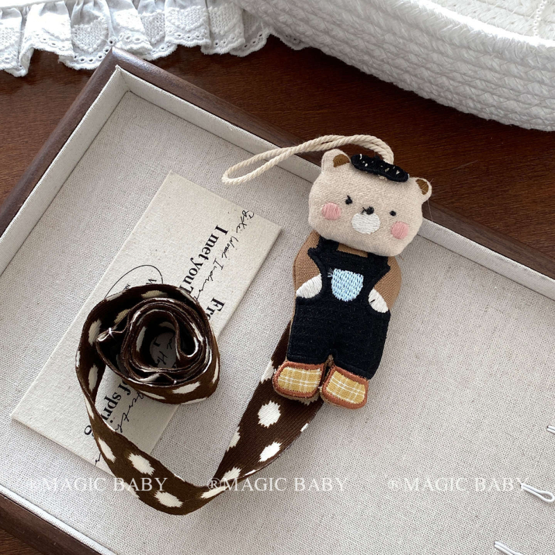 Gyerekeknek szóló hajkiegészítő szervező — falra szerelhető tároló, textil anyag, hajcsat tároló kötél, ősz 2025