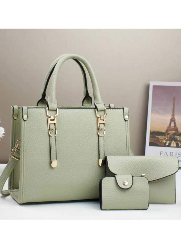 Táska vállra felvehető tote PU bőrből lychee textúrával, nagy kapacitás, cipzáros nyitás, belső zsebek: cipzáras zseb, telefonzseb, ID zseb