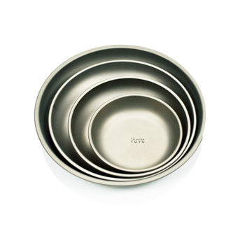 Титаниева чиния – чист титаний съд за хранене, кръгла, пясъкоструйна повърхност, подходяща за микровълнова, преносима за къмпинг