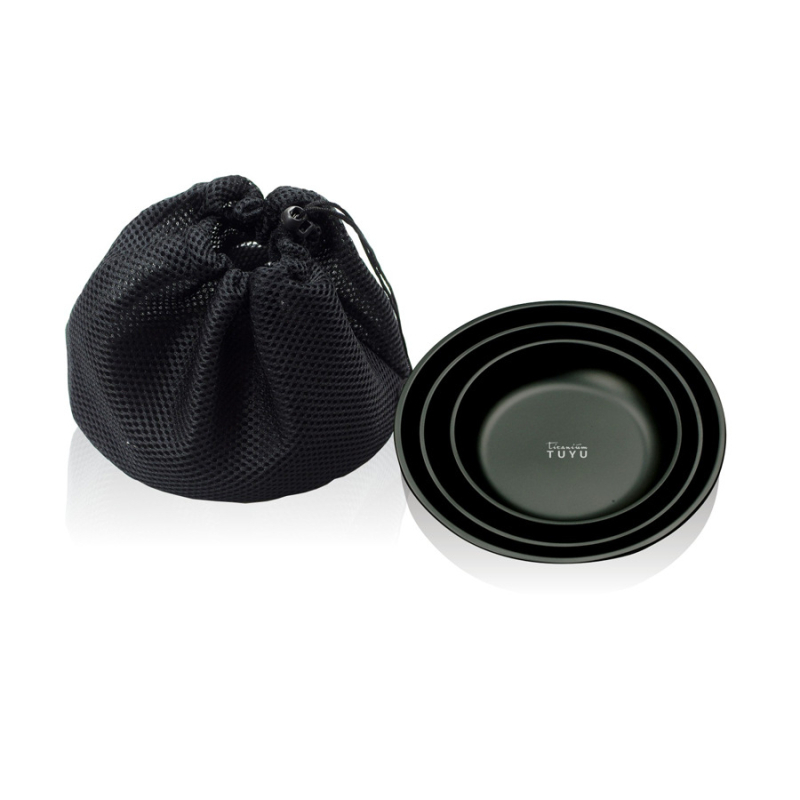 Титаниева чиния – чист титаний съд за хранене, кръгла, пясъкоструйна повърхност, подходяща за микровълнова, преносима за къмпинг