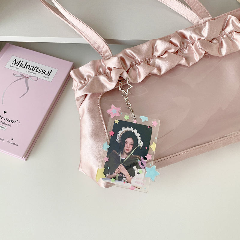 Átlátszó akril kártyatartó ID fotókhoz – HISOCUTE, uniszex, geometriai minta, ifjúsági campus stílus, kártyatároló funkció (Anyag: akril; Minta: geometriai; Nem: uniszex; Márka: HISOCUTE; Stílus: ifjúsági campus)