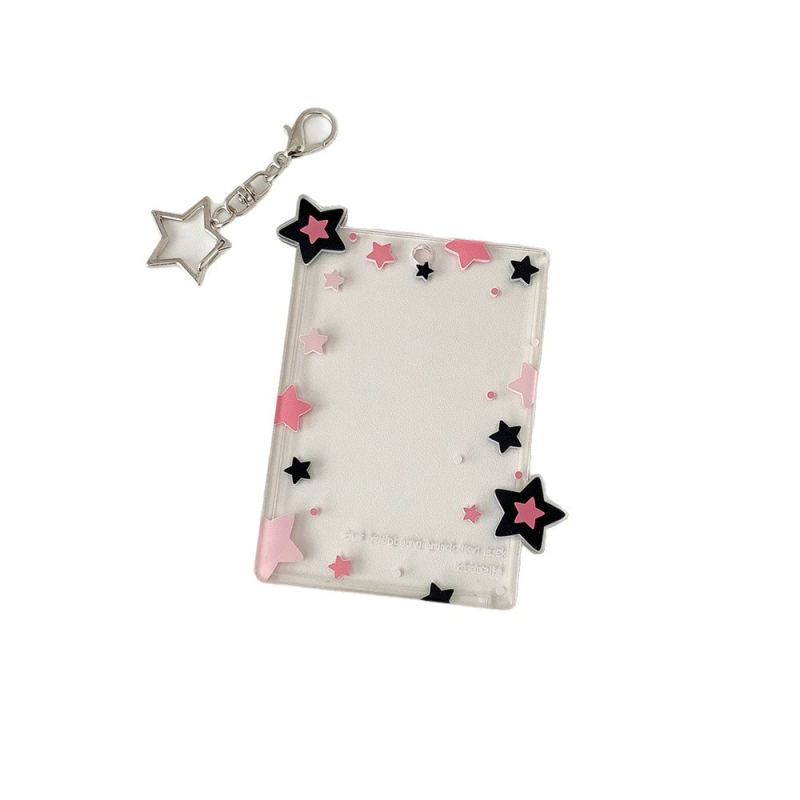 Átlátszó akril kártyatartó ID fotókhoz – HISOCUTE, uniszex, geometriai minta, ifjúsági campus stílus, kártyatároló funkció (Anyag: akril; Minta: geometriai; Nem: uniszex; Márka: HISOCUTE; Stílus: ifjúsági campus)