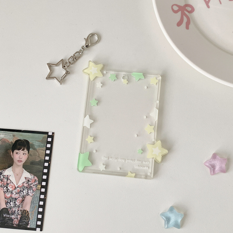 Átlátszó akril kártyatartó ID fotókhoz – HISOCUTE, uniszex, geometriai minta, ifjúsági campus stílus, kártyatároló funkció (Anyag: akril; Minta: geometriai; Nem: uniszex; Márka: HISOCUTE; Stílus: ifjúsági campus)