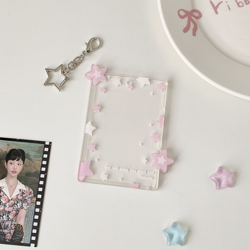 Átlátszó akril kártyatartó ID fotókhoz – HISOCUTE, uniszex, geometriai minta, ifjúsági campus stílus, kártyatároló funkció (Anyag: akril; Minta: geometriai; Nem: uniszex; Márka: HISOCUTE; Stílus: ifjúsági campus)