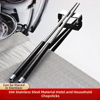 Клечки за хранене от неръждаема стомана 304, марка KMD/Guest Mando, машинно полирани, 10 двойки, стил Light Luxury Retro