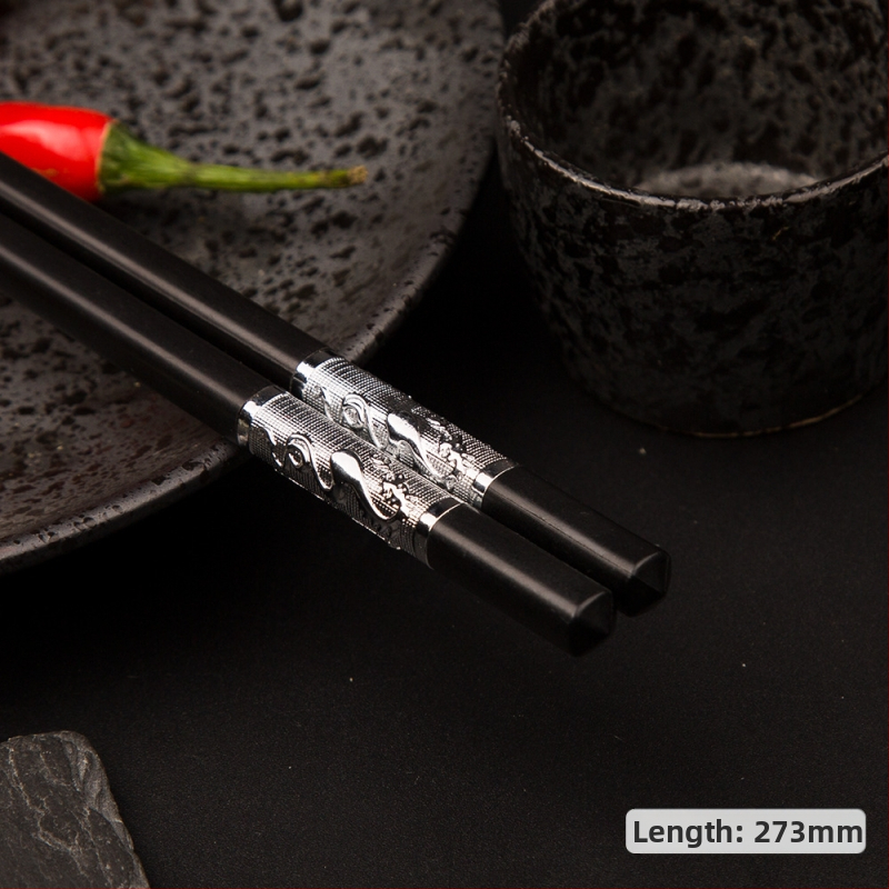 Клечки за хранене от неръждаема стомана 304, марка KMD/Guest Mando, машинно полирани, 10 двойки, стил Light Luxury Retro