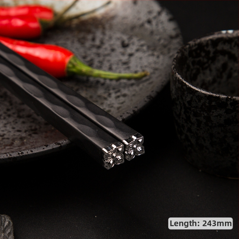 Клечки за хранене от неръждаема стомана 304, марка KMD/Guest Mando, машинно полирани, 10 двойки, стил Light Luxury Retro