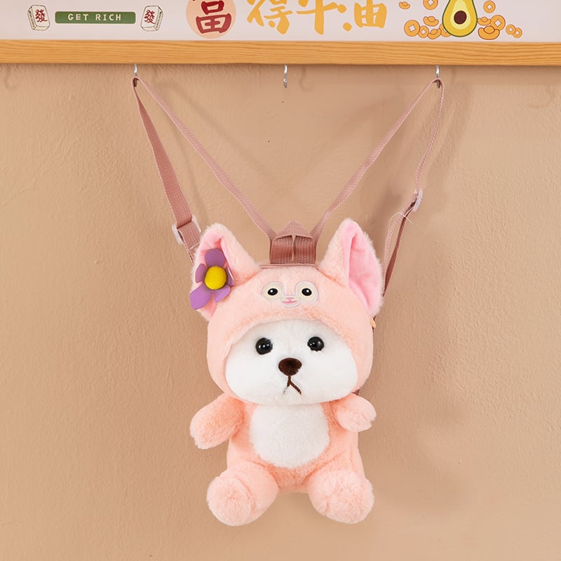 Rucsac din pluș cu ursuleț, unisex, respirabil, curele cu pernă de aer, capacitate sub 20L