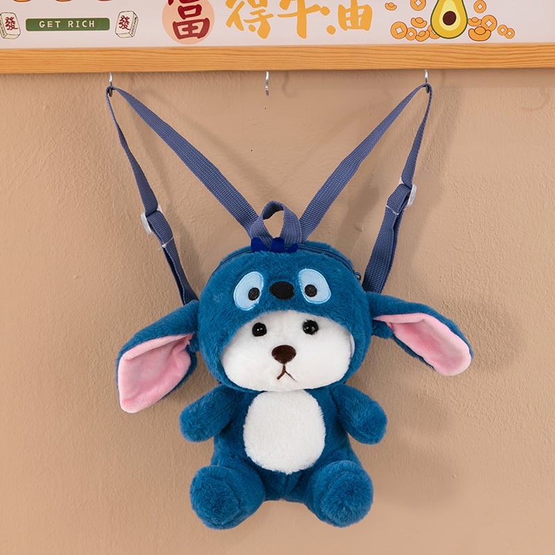 Rucsac din pluș cu ursuleț, unisex, respirabil, curele cu pernă de aer, capacitate sub 20L