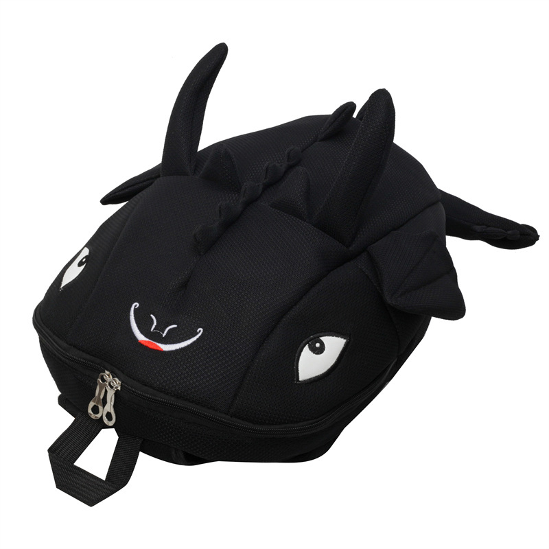 Rucsac 3D cu design cameleon, motiv monstru cu aripi, extensibil, 20–35 L, canvas