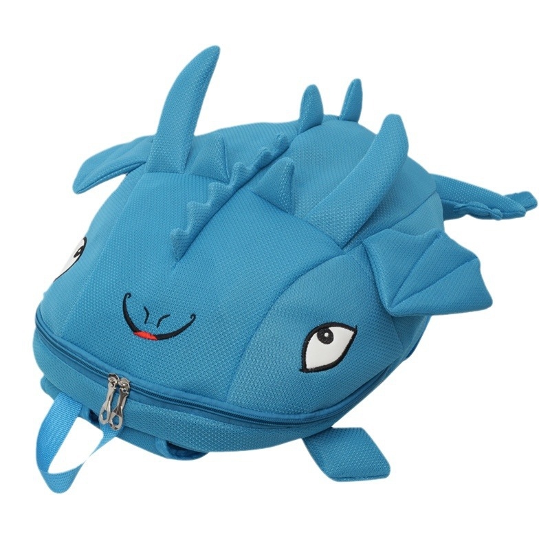 Rucsac 3D cu design cameleon, motiv monstru cu aripi, extensibil, 20–35 L, canvas