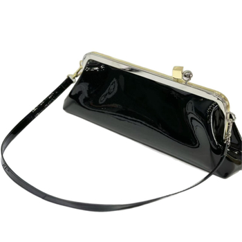 Geantă de umăr din PU, formă orizontală pătrată, închidere cu cataramă magnetică, căptuțire din fibre super, bretea de umăr simplă