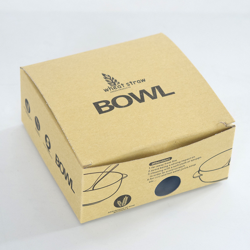 Bol din paie de grâu pentru copii - compatibil cu microundele, rotund, stil modern