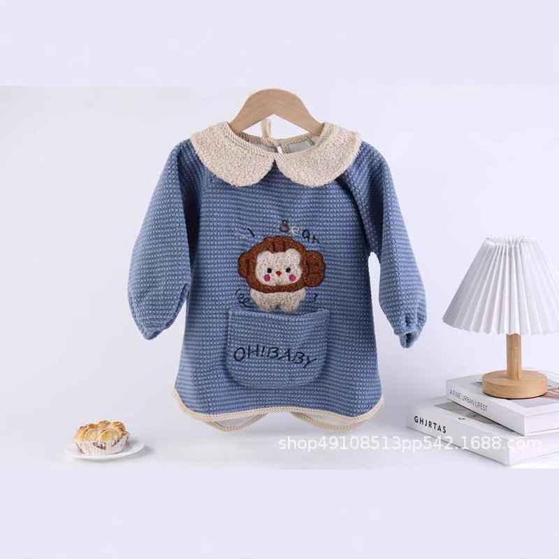 Bērnu ēšanas salab ar kabatu, cartoon raksts, poliestera audums, nav ūdensizturīgs, vecuma grupa 1–3 gadi (80–100 cm), rudens 2025