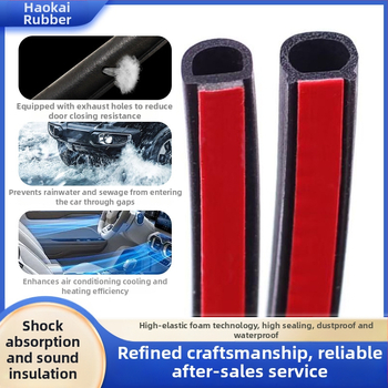 Haokai Universali guminis durų tarpiklis automobiliams su D tipo grioveliu, lipnus, atsparus vandeniui, garso izoliacijai