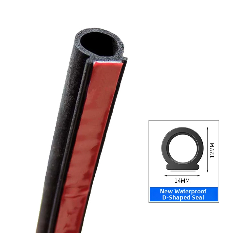 Haokai Universali guminis durų tarpiklis automobiliams su D tipo grioveliu, lipnus, atsparus vandeniui, garso izoliacijai