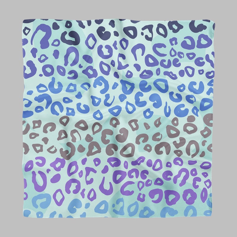 Személyre szabott logóval ellátott poliészter négyszögletes sál, nyomtatott mintával, warp-knitted anyag, nőknek