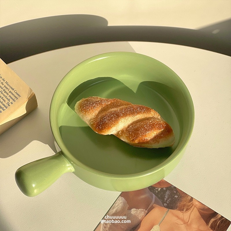 Vas ceramic cu mâner pentru supe și tăiței, formă rotundă, finisaj subglazurat, compatibil cu microunde, posibilitatea personalizării cu logo