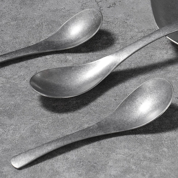 Vas din oțel inoxidabil, stil industrial retro, rotund, cu logo imprimat