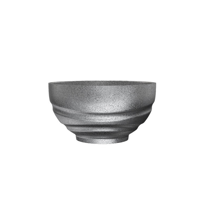 Vas din oțel inoxidabil, stil industrial retro, rotund, cu logo imprimat