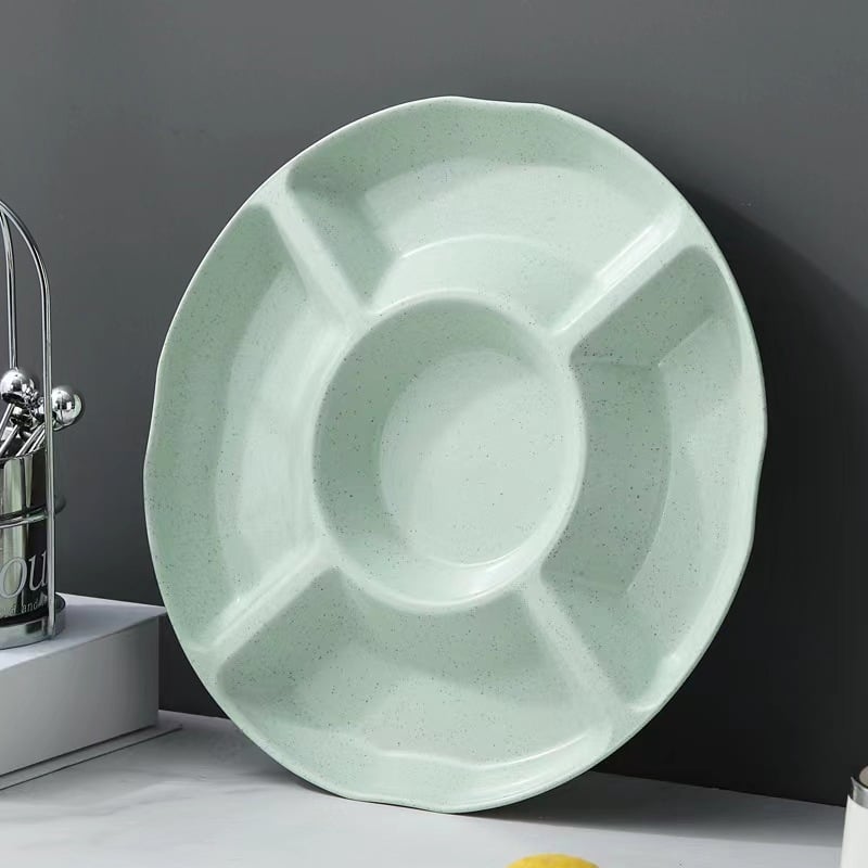 Десертно плато за сервиране (пластмасово; кръгло; модел: еднообразен; модерен минималистичен стил; възможност за печат на лого)