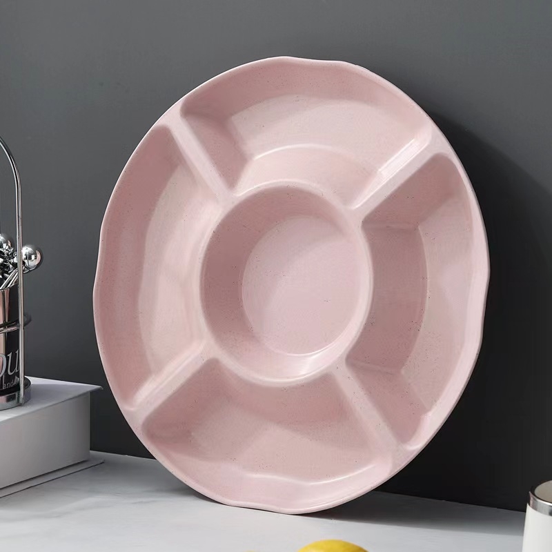 Десертно плато за сервиране (пластмасово; кръгло; модел: еднообразен; модерен минималистичен стил; възможност за печат на лого)