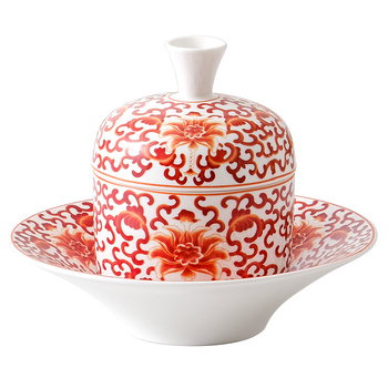 Keramiska vienporciju zupas un sautējuma trauku komplekts, viesnīcas stila trauku komplekts privātajām zālēm restorānā; Materiāls: augstas temperatūras keramika; preces kods Jinxiu