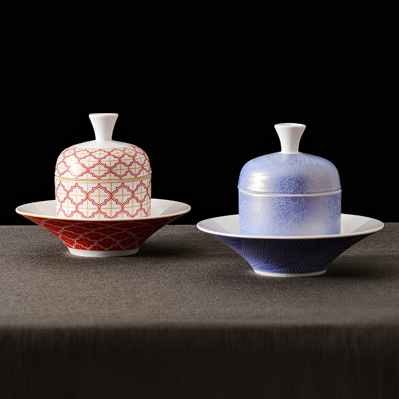 Keramiska vienporciju zupas un sautējuma trauku komplekts, viesnīcas stila trauku komplekts privātajām zālēm restorānā; Materiāls: augstas temperatūras keramika; preces kods Jinxiu