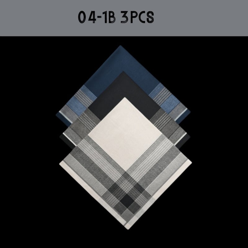 Yan su xing 3 броя памучни носни кърпички с лого, 19,5 g всяка