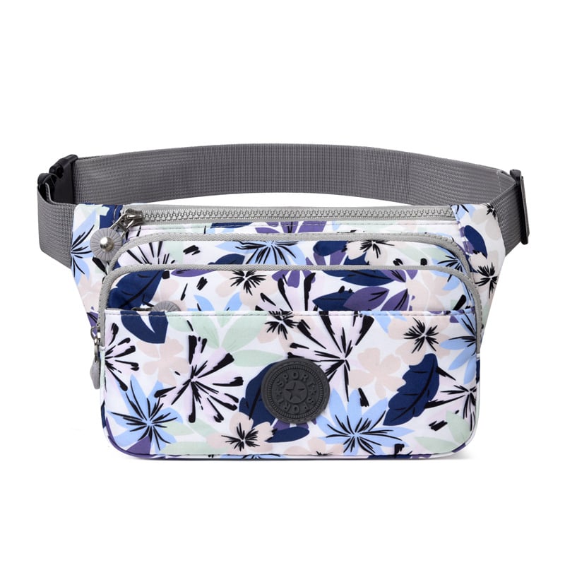 Geantă talie pentru bărbați – țesătură Oxford, model cu dungi, căptușeală poliester, ultraușoară și rezistentă pentru călătorii relaxante