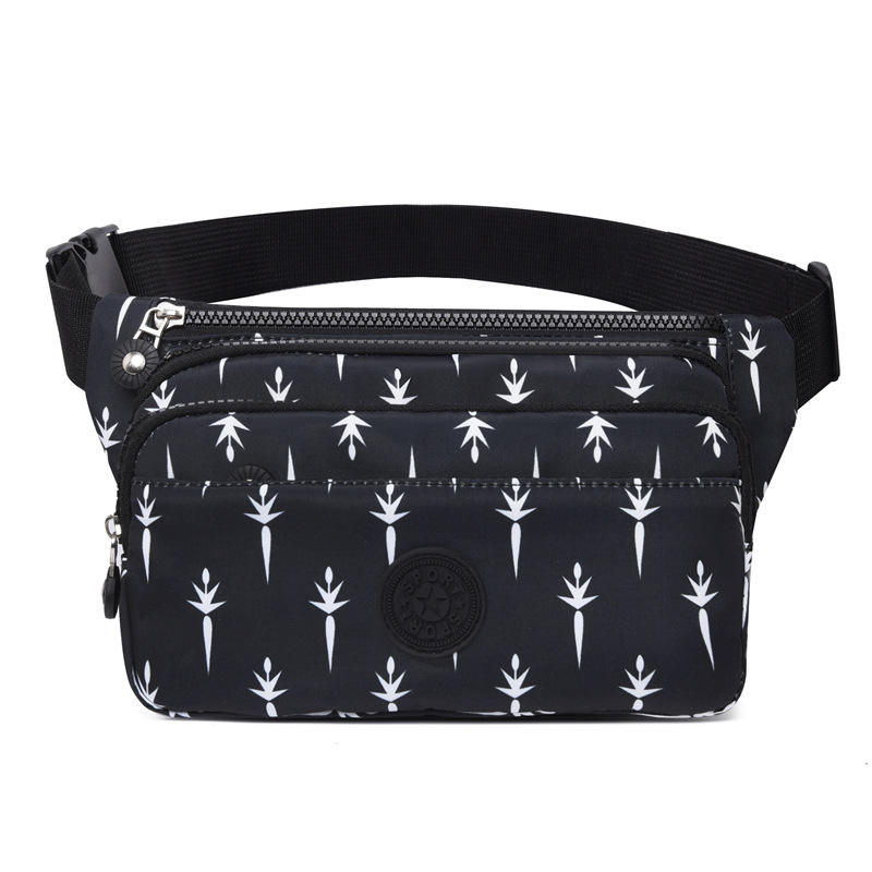 Geantă talie pentru bărbați – țesătură Oxford, model cu dungi, căptușeală poliester, ultraușoară și rezistentă pentru călătorii relaxante