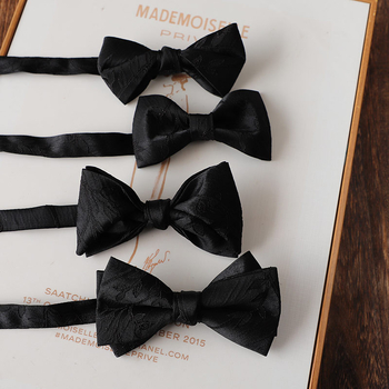 Papion cu model monocrom, poliester, lățime obișnuită, cap plat, versiune coreeană