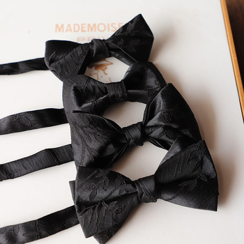 Papion cu model monocrom, poliester, lățime obișnuită, cap plat, versiune coreeană