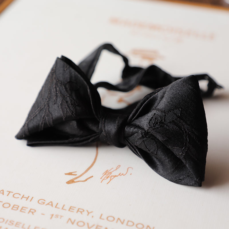 Papion cu model monocrom, poliester, lățime obișnuită, cap plat, versiune coreeană