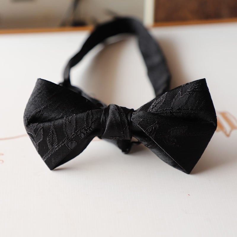 Papion cu model monocrom, poliester, lățime obișnuită, cap plat, versiune coreeană