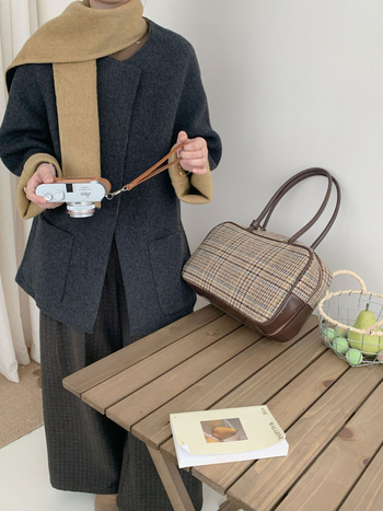 Női gyapjúkabát sálgallérral, koreai stílus, lazán szabott, középhosszú, raglán ujjak