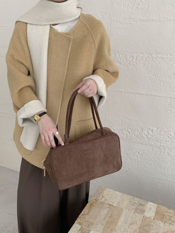 Női gyapjúkabát sálgallérral, koreai stílus, lazán szabott, középhosszú, raglán ujjak